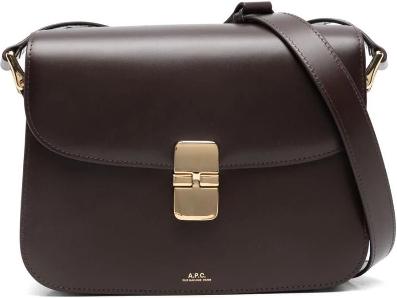 A.p.c. Grace Crossbody Tas in Donkerbruin Leer Brown Dames - Foto 6