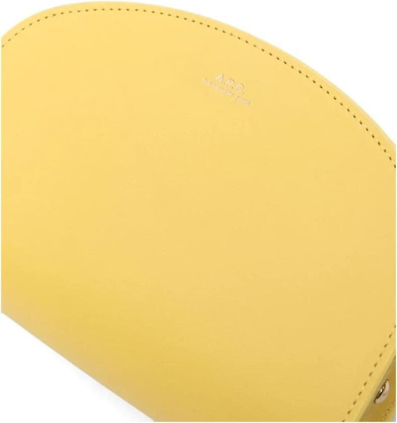 A.p.c. Gele Leren Demi-Lune Mini Tas Yellow Dames - Foto 2