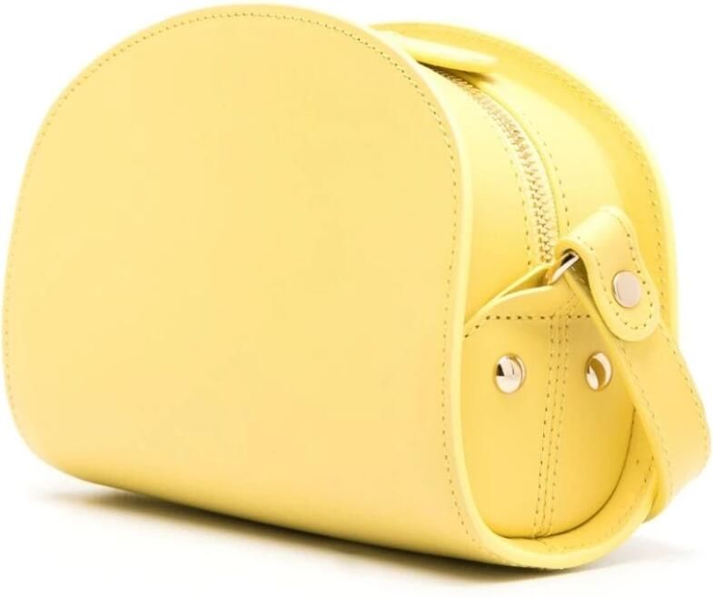A.p.c. Gele Leren Demi-Lune Mini Tas Yellow Dames - Foto 5