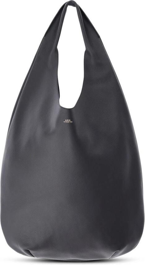 A.p.c. Gestructureerde leren tote tas Black Dames - Foto 3