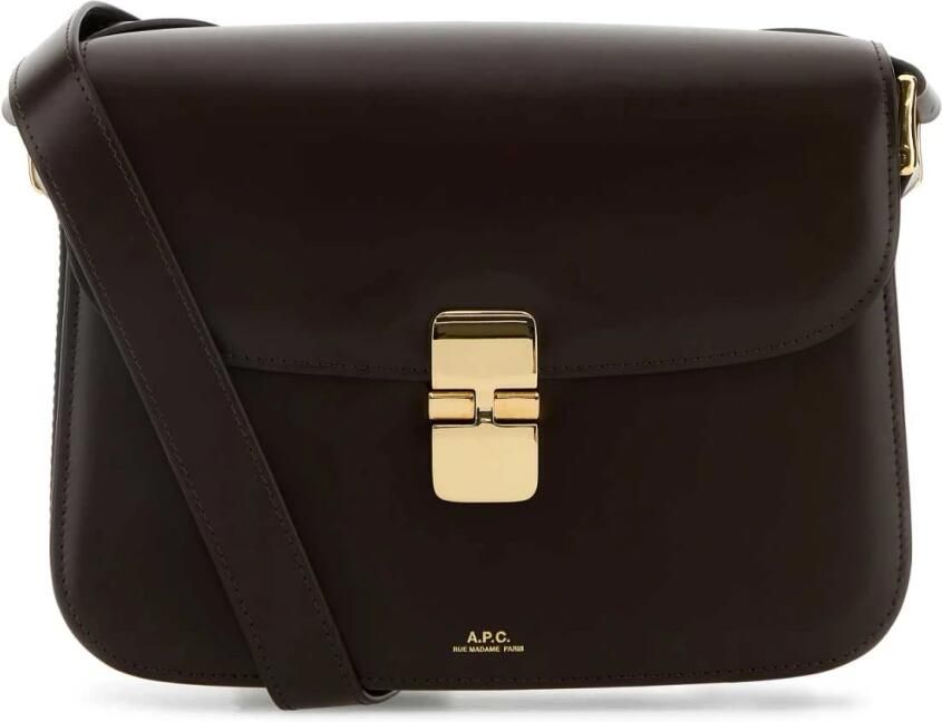 A.p.c. Grace Crossbody Tas in Donkerbruin Leer Brown Dames