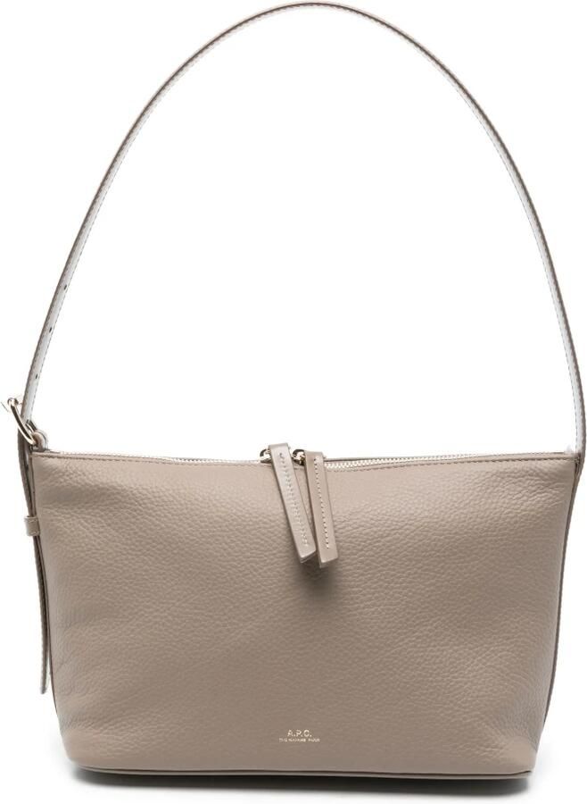 A.P.C. Hobo bags Vera Shoulder Bag Leather Beige in roze