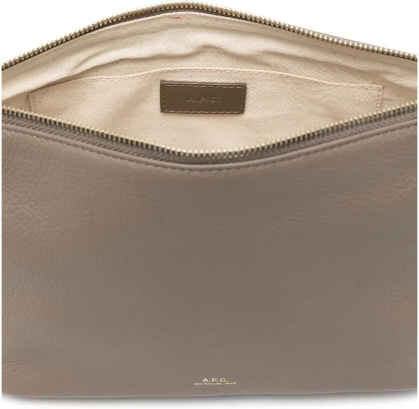 A.P.C. Hobo bags Vera Shoulder Bag Leather Beige in roze - Foto 2