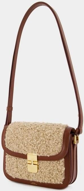 A.P.C. Hobo bags Grace Small Crossbody Synthetic Hazelnut in bruin - Foto 7