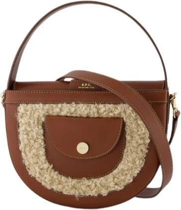 A.p.c. Kleine Hazelnoot Crossbody Tas met Verstelbare Band Brown Dames