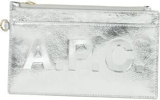 A.P.C. Clutches Market Clutche Synthetic Silver in zilver - Foto 4