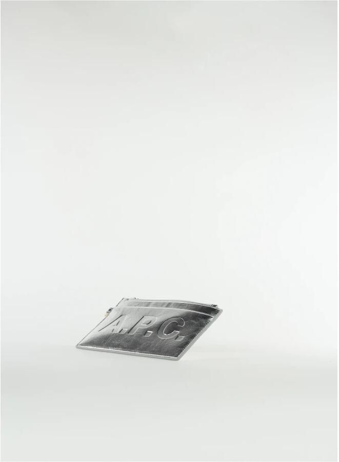A.P.C. Clutches Market Clutche Synthetic Silver in zilver - Foto 2