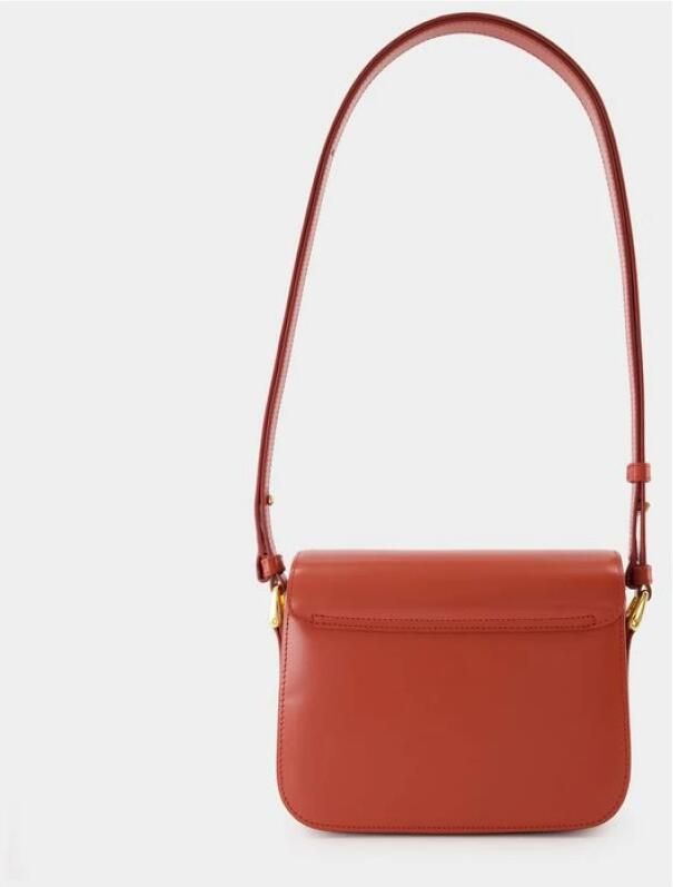 A.P.C. Hobo bags Grace Small Crossbody Leather Red in rood - Foto 6