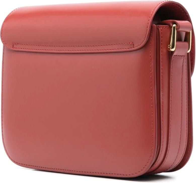 A.P.C. Hobo bags Grace Small Crossbody Leather Red in rood - Foto 4