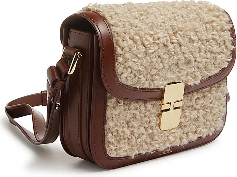 A.P.C. Hobo bags Grace Small Crossbody Synthetic Hazelnut in bruin - Foto 3