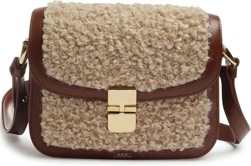 A.P.C. Hobo bags Grace Small Crossbody Synthetic Hazelnut in bruin - Foto 5