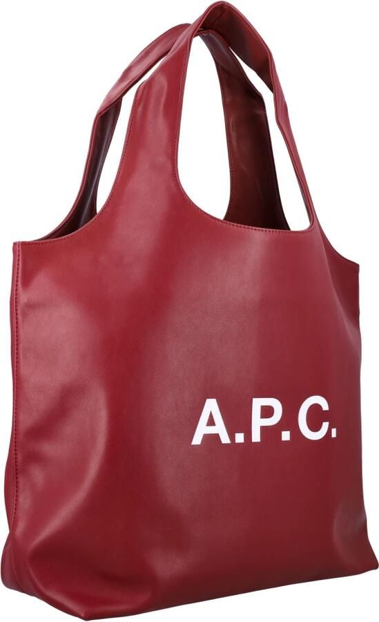 A.p.c. Stijlvolle Bordeaux Tote Tas met Print Red Dames