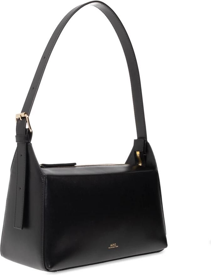 A.p.c. Zwarte leren Virginie Baguette schoudertas Black Dames - Foto 8