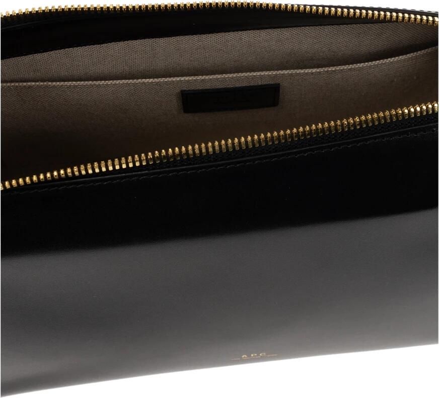A.p.c. Zwarte leren Virginie Baguette schoudertas Black Dames - Foto 3