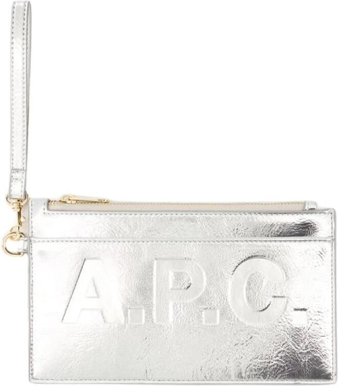 A.P.C. Clutches Market Clutche Synthetic Silver in zilver