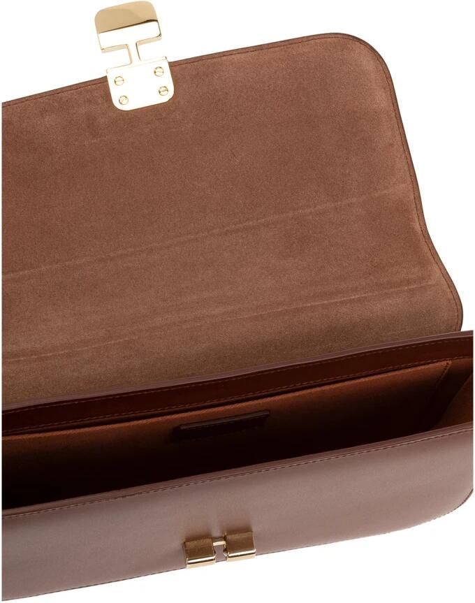 A.p.c. Zwarte Grace Baguette Schoudertas Brown Dames - Foto 5