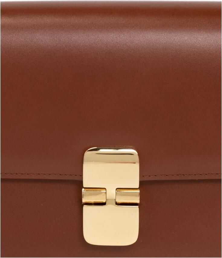 A.p.c. Zwarte Grace Baguette Schoudertas Brown Dames - Foto 4