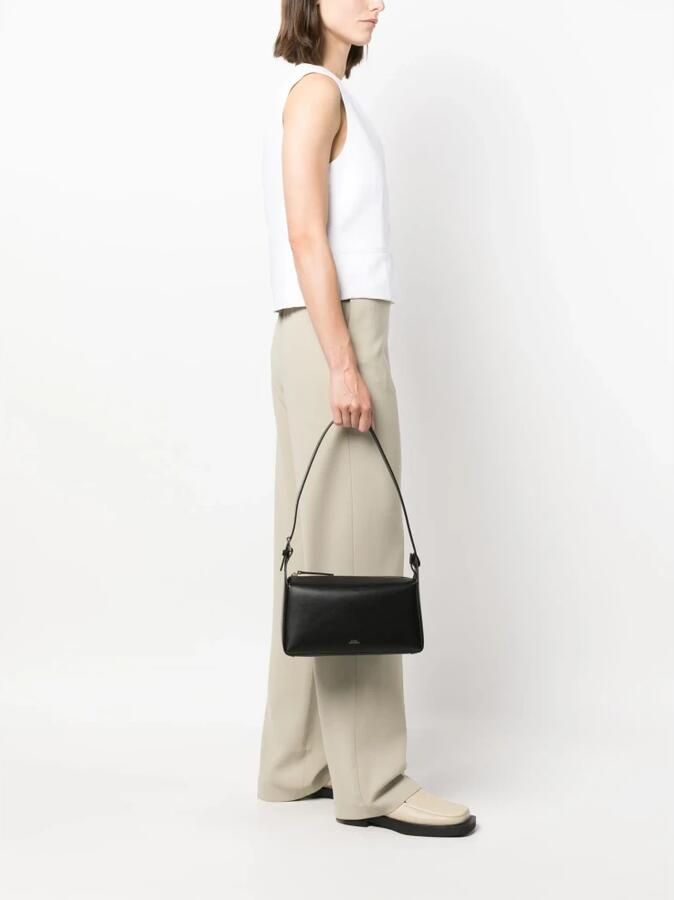 A.p.c. Zwarte leren Virginie Baguette schoudertas Black Dames - Foto 6