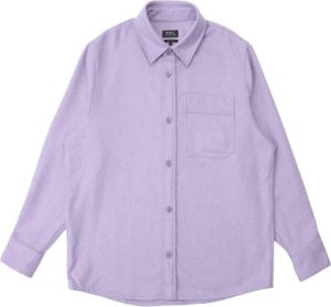 A.p.c. Basile Violet Chine Wollen Overhemd Paars Heren