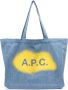 A.p.c. Blauwe katoenen tas met logo print Blauw Heren - Thumbnail 1