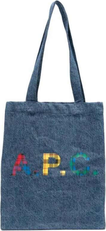 A.p.c. Blauwe Katoenen Tassen met Grote Handvatten Blauw Heren