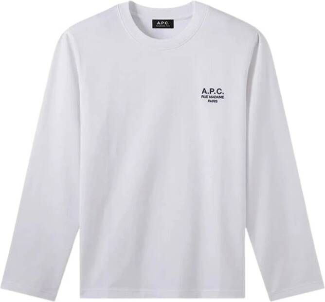 A.p.c. Topje met lange mouwen White Heren