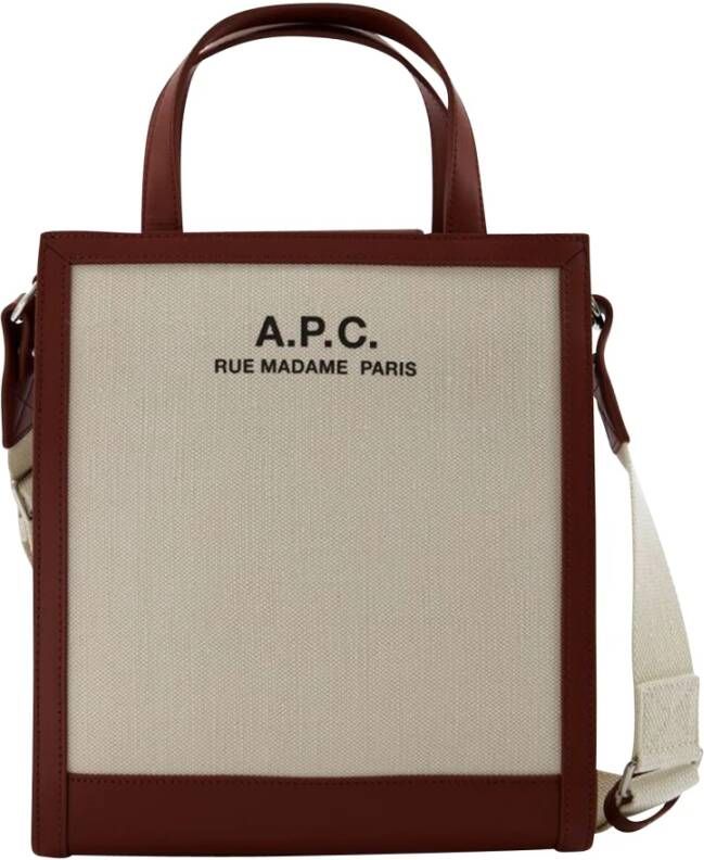 A.p.c. Camille Tote Small Bag Beige Dames