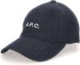 A.p.c. Charlie Denim Baseball Cap met Logo Borduursel Blue Heren - Thumbnail 4