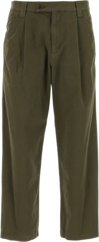 A.p.c. Cropped Trousers Groen Heren