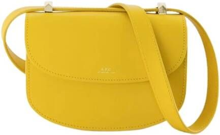 A.P.C. Shoppers Geneve Mini Crossbody Bag Leather Yellow in geel