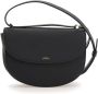 A.p.c. Zwarte Leren Genve Schoudertas Zwart Dames - Thumbnail 1