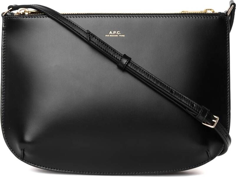 A.p.c. Zwarte leren schoudertas Black Dames - Foto 3