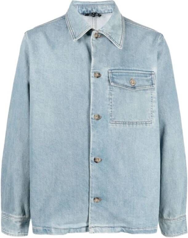 A.p.c. Denim Jackets Blauw Heren