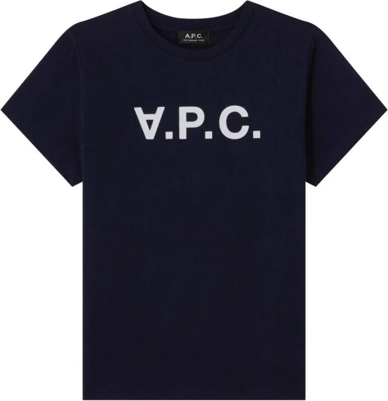 A.p.c. Donkerblauw T-Shirt VPC Color F Blauw Dames