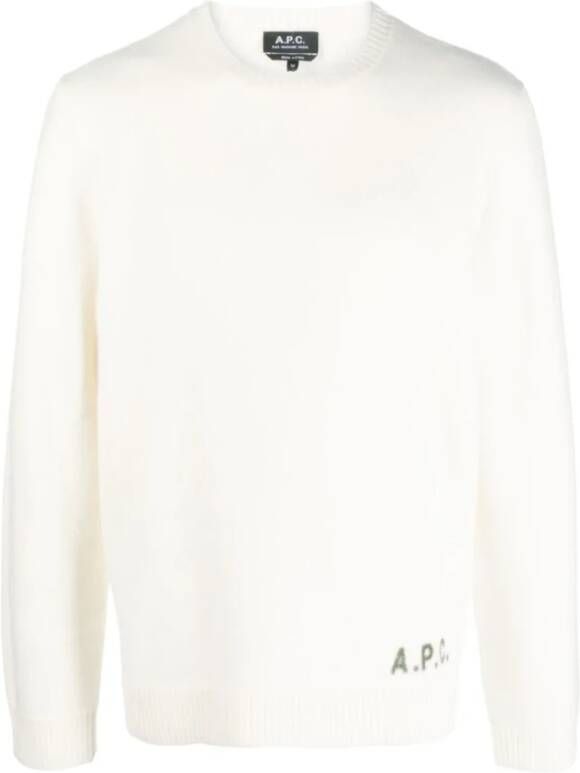 A.p.c. Ecrù Edward Jumper Parijse Stijl White Heren