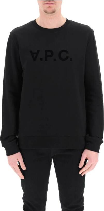 A.p.c. flock v.p.c. logo sweatshirt Zwart Heren