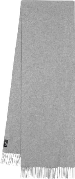 A.p.c. Grijze Wollen Sjaal Grijs Unisex