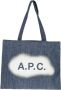A.p.c. Blauwe Katoenen Ten met Grote Handvatten Blue Heren - Thumbnail 3