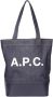 A.p.c. Blauwe Japanse Canvas Tote Tas Blue - Thumbnail 1