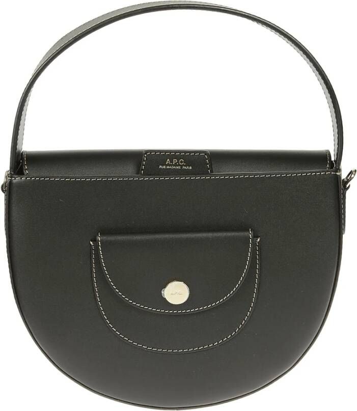 A.p.c. Zwarte Leren Handtas Black Dames