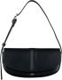 A.p.c. Zwarte Leren Schoudertas met Logo Print Black Dames - Thumbnail 5