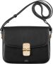 A.p.c. Zwarte leren schoudertas met klep sluiting Black Dames - Thumbnail 5