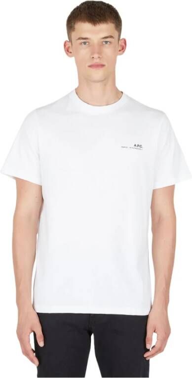 A.p.c. Item Logo Print T-shirt Wit Heren