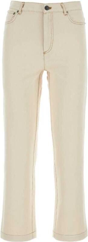 A.p.c. Ivory Denim Jeans Melange Stijl White Dames