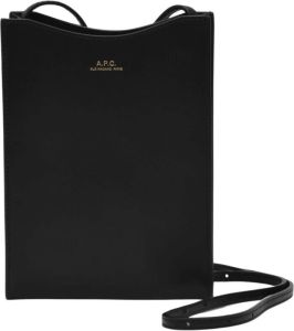 A.p.c. Jamie Neck Pouch in Leather Zwart Dames