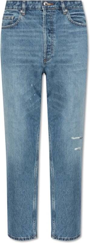 A.p.c. Jeans met Scheuren Detail Blue Heren