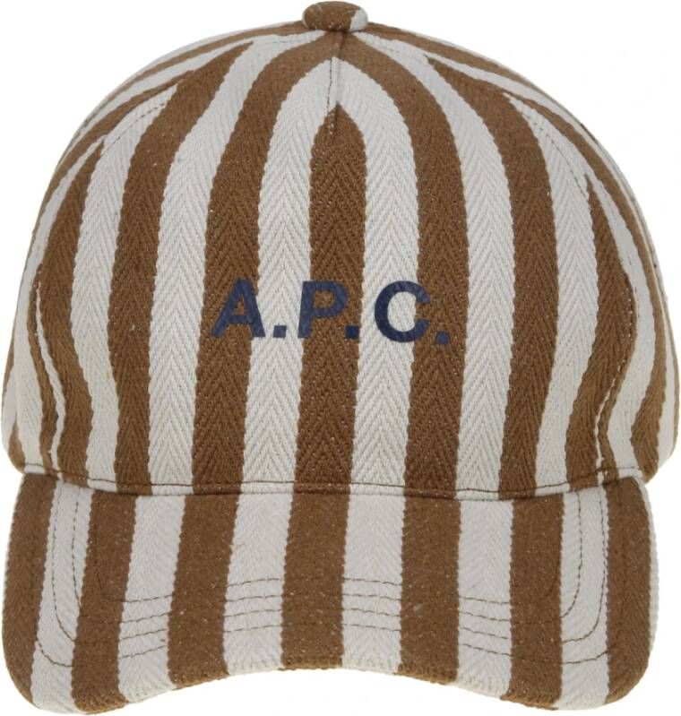 A.p.c. Eden Logo Baseball Cap Beige Heren