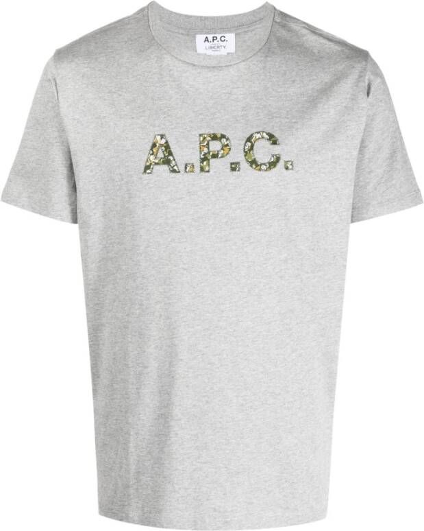 A.p.c. Katoenen T-shirt Gray Heren