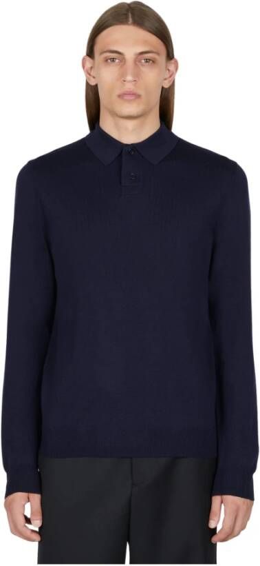 A.p.c. Klassieke Wol Polo Sweater Blauw Heren