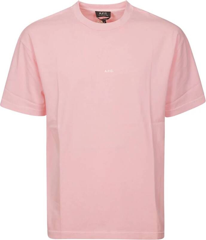 A.p.c. Kyle Fluorescerend T-Shirt Roze Heren